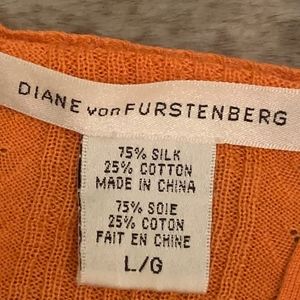 Diane Von Furstenberg Sweaters - Orange Silk Diane Von Furstenberg Cardigan (DVF) Diane Von Furstenberg Sweaters - Orange Silk Diane Von Furstenberg Cardigan (DVF)
